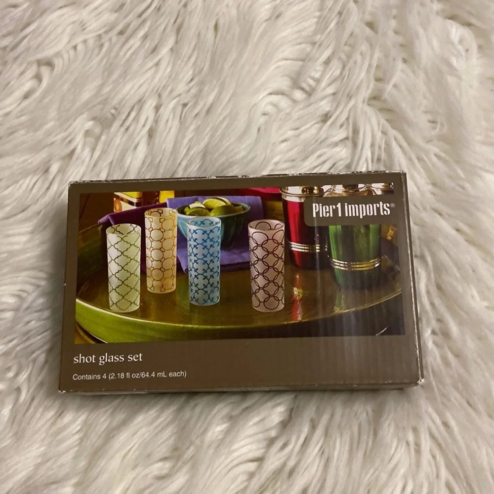 Pier 1 Imports Shot Glass Set contains 4 brand new see all photos